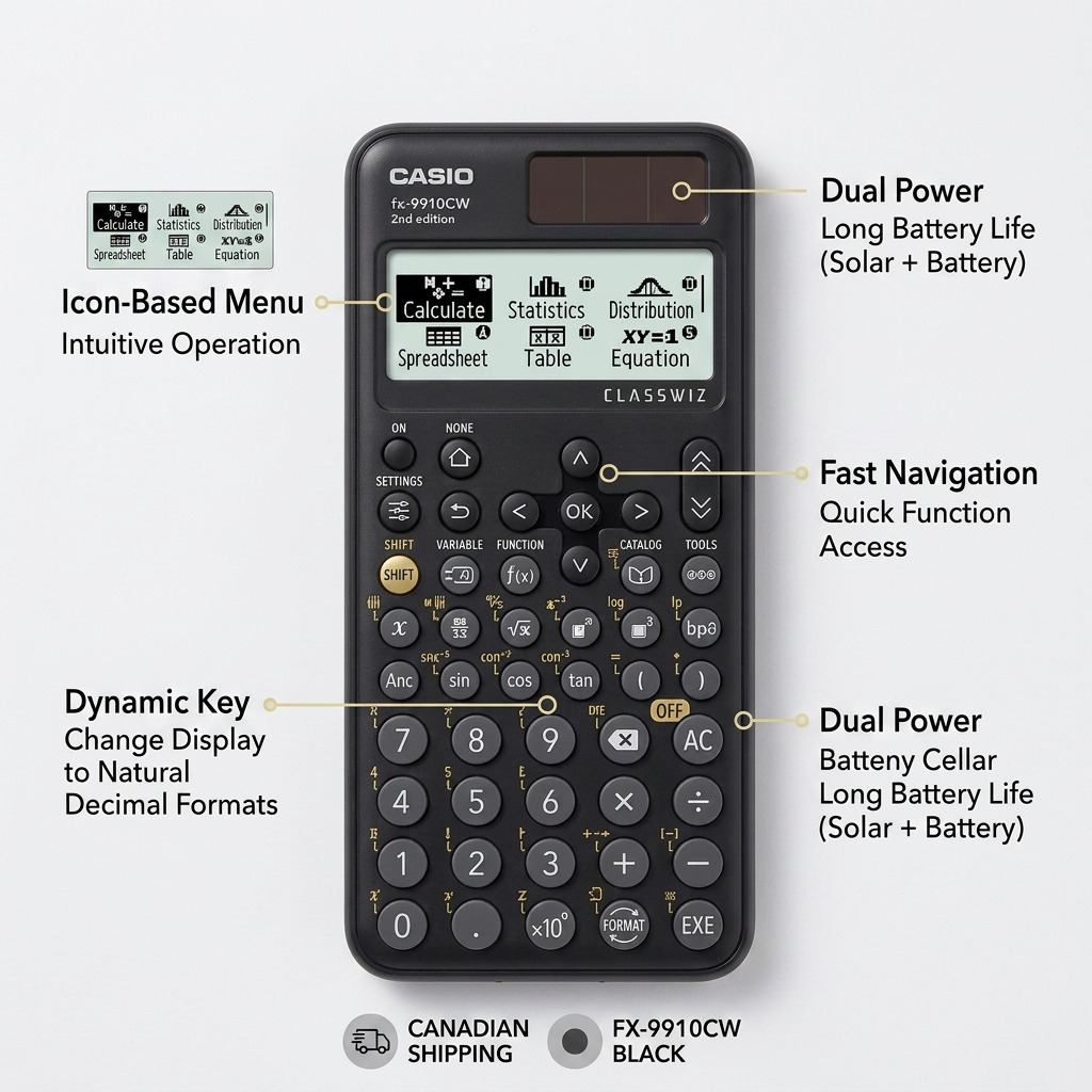 Casio FX-9910CW ClassWiz Scientific Calculator