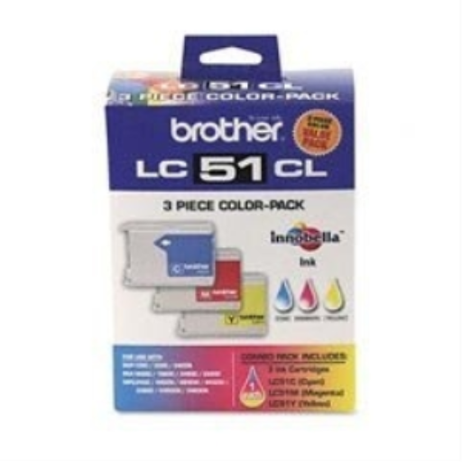 Pack de 3 cartouches d'encre couleur Innobella Brother LC513PKS (1 cyan, 1 magenta, 1 jaune), rendement standard