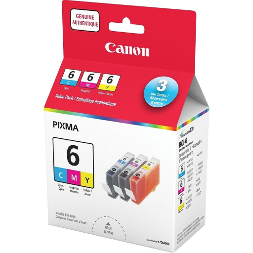 Pack économique d'encres BCI-6 Cyan/Magenta/Jaune