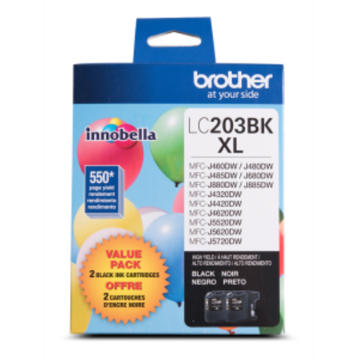 Brother LC2032PKS 2-Pack of Innobella  Black Ink Cartridges, High Yield (XL Series)
