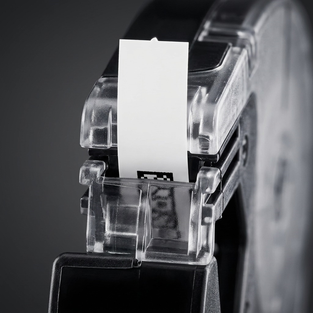 Dymo LetraTag Plastic Labels - Black on White, 1/2" x 13'