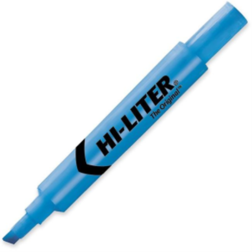 Avery Hi-Liter Desk Style Highlighters, 12/Box, Fluorescent Blue, Individual