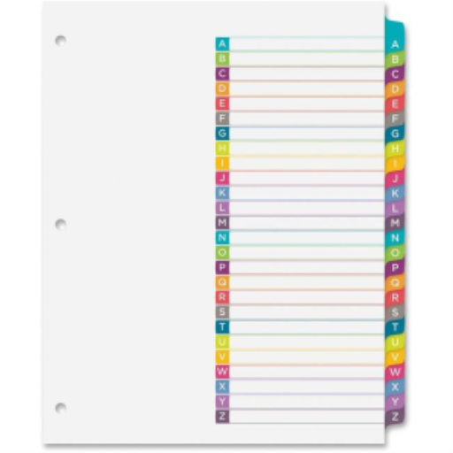Avery Ready Index Contemporary Arched Tab Dividers, A-Z Tabs, Laser/Inkjet