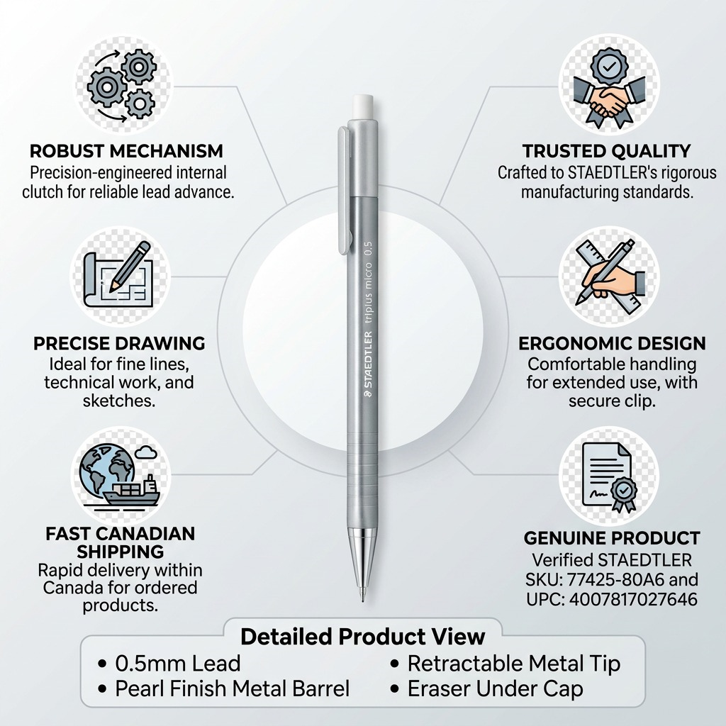 Staedtler Mechanical Pencil. Triplus 0.5mm Anthracite