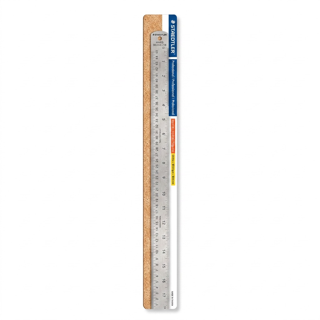 Staedtler Steel Ruler Cork Back 18