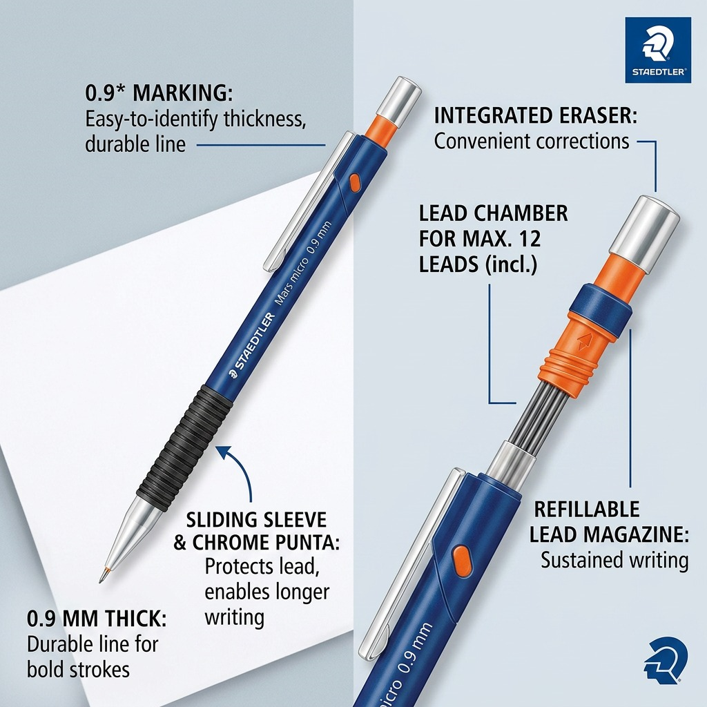 Staedtler Mechanical Pencil Micro 0.9mm Blue