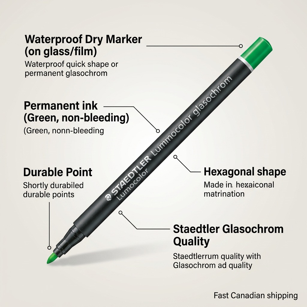 Staedtler Lumocolor Permanent Glasochrom Waterproof Dry Marker - Green