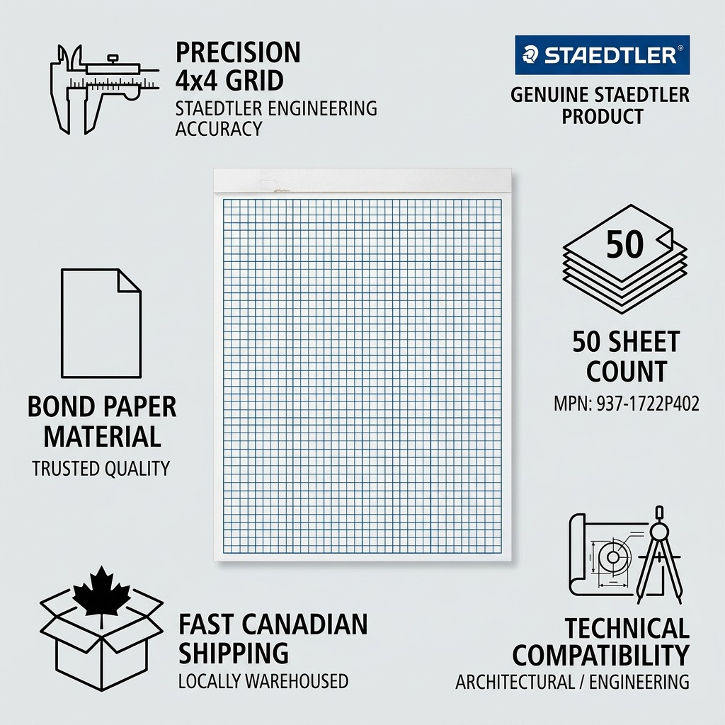 Staedtler Paper Bond 4x4 Grid 17x22 Pad 50