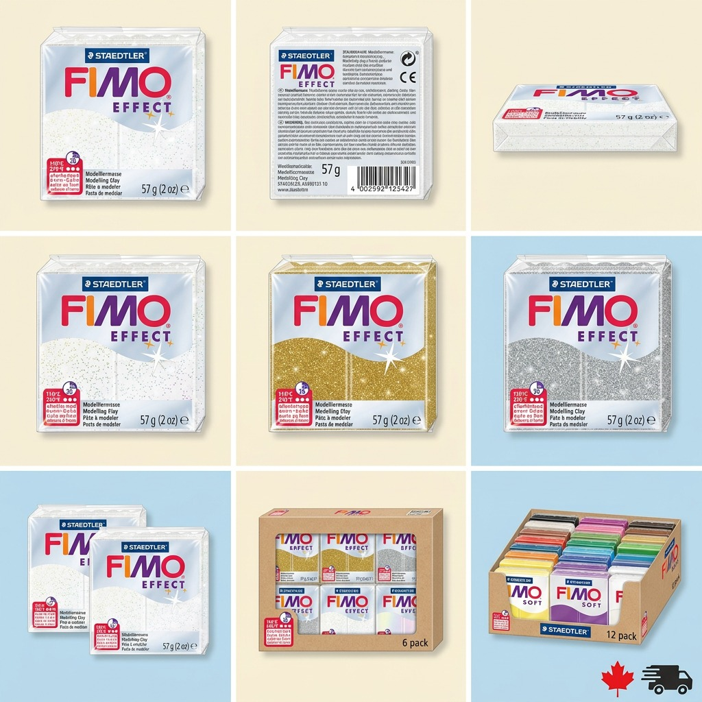 Staedtler Modelling Clay Fimo Effect White Glitter 57g (2 oz)