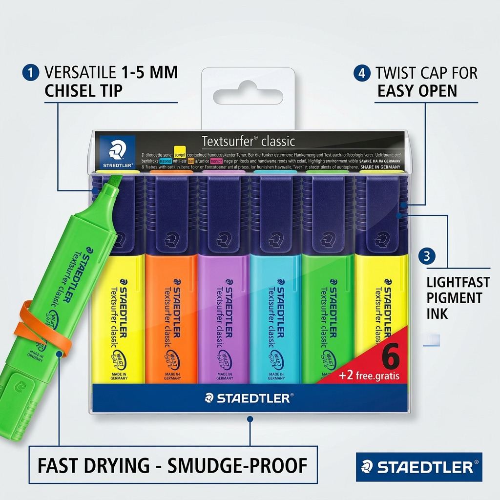 Staedtler Highlighter Textsurfer Promo 6+2