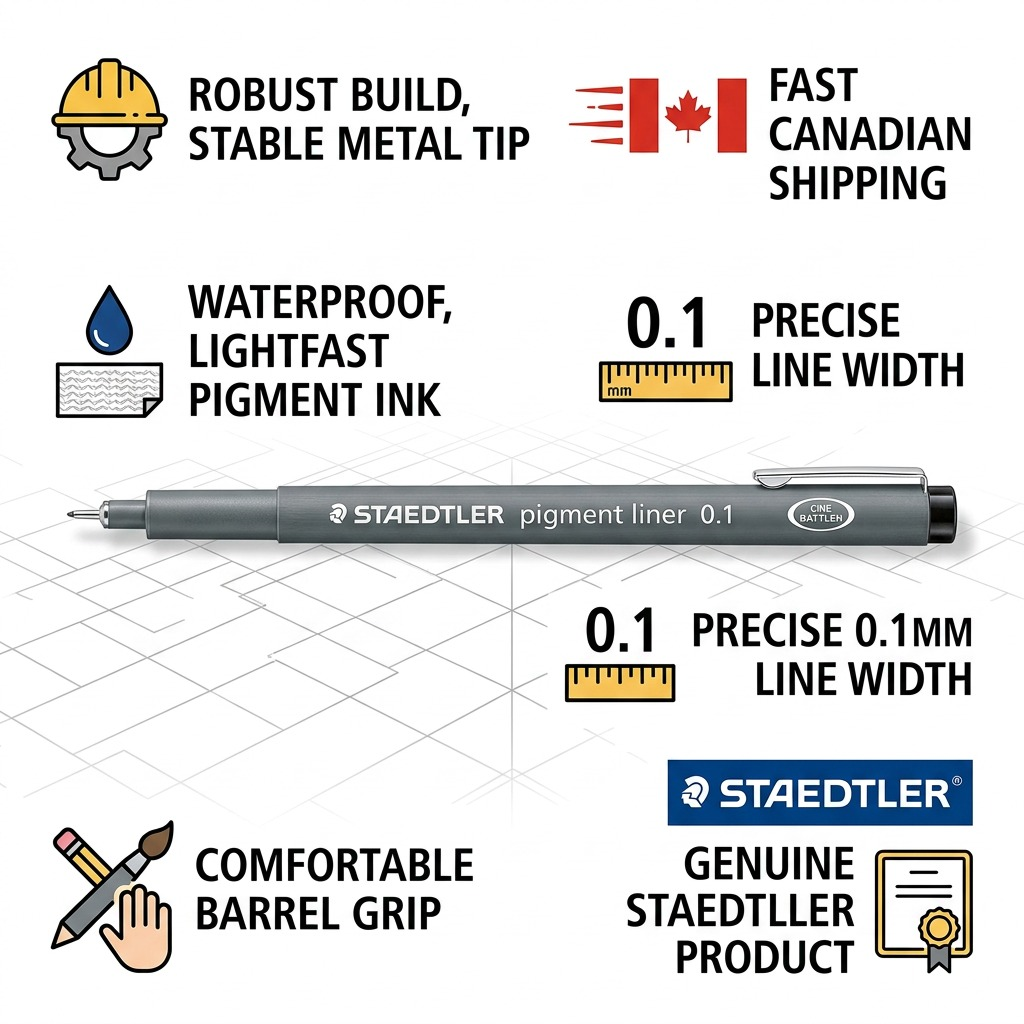 Staedtler Fineliner Pigment Liner 0.1mm Black