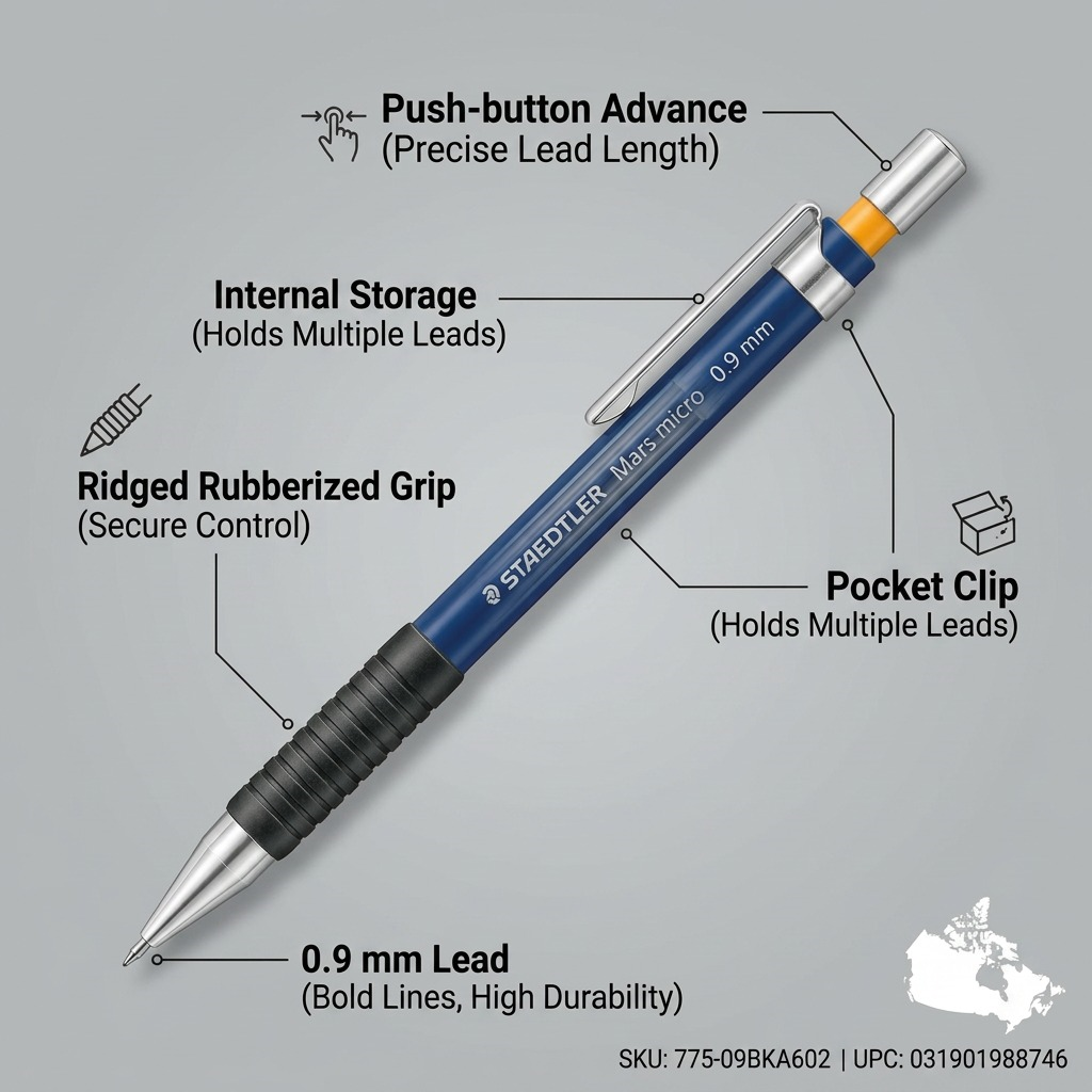 Staedtler Mechanical Pencil Mars Micro 0.9mm Black