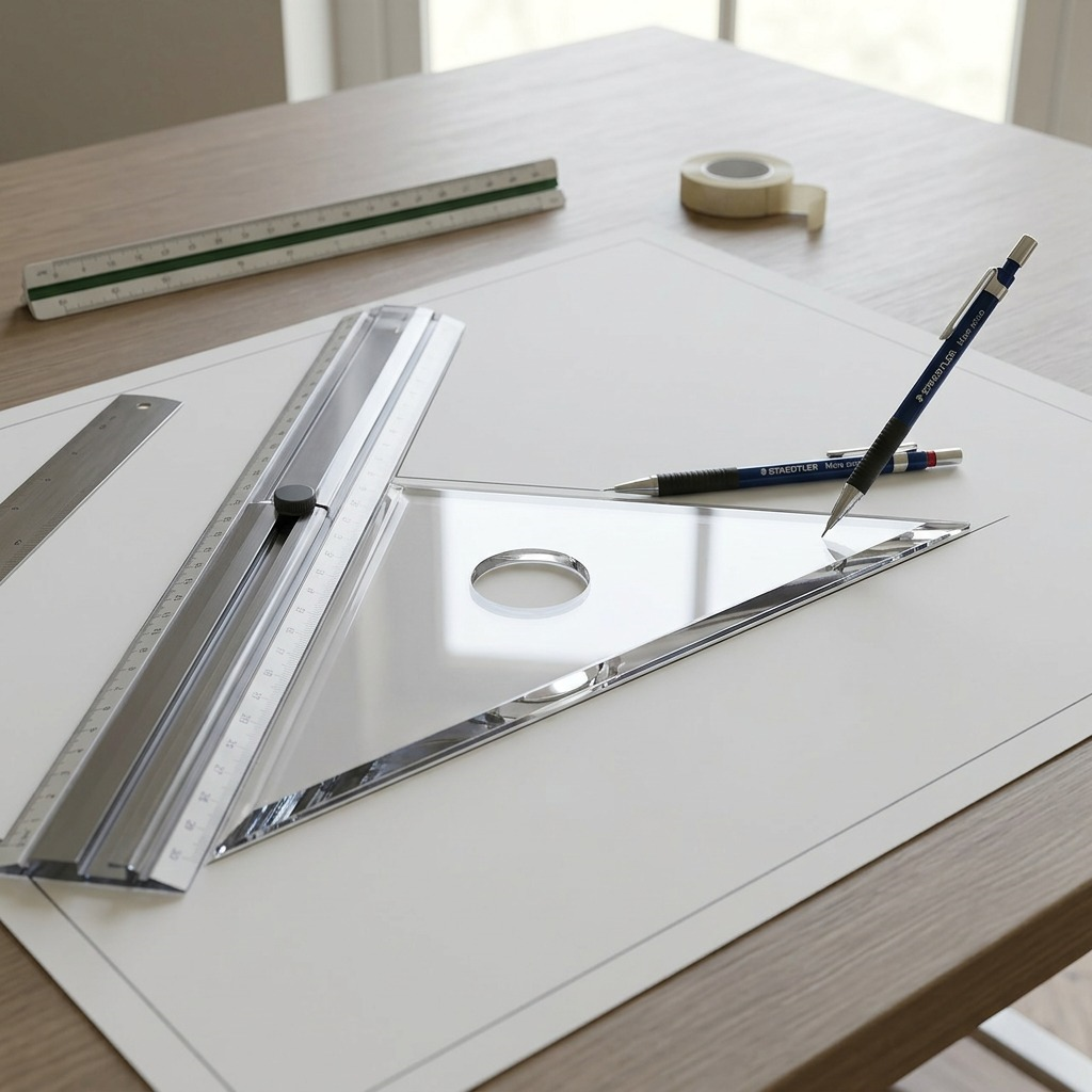 Staedtler Set Square Clear Acryl. 8-inch 30/60