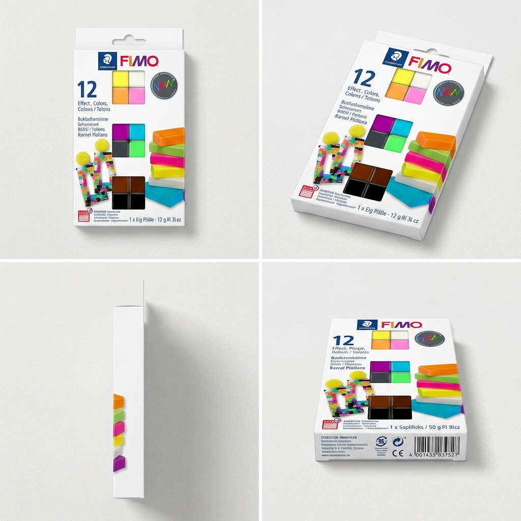 Staedtler Set Modelling Clay Fimo Effect Neon 12 Color Pack