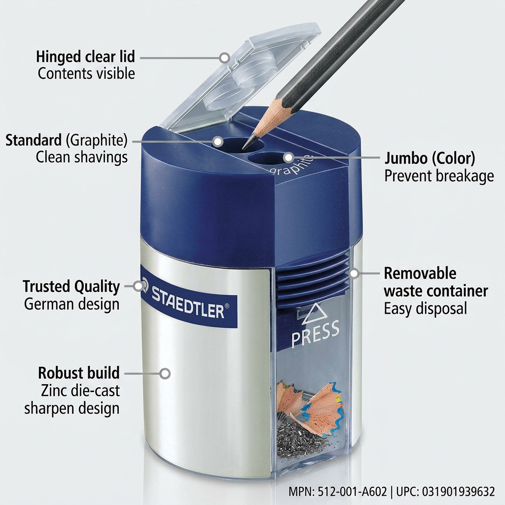 Staedtler Sharpener Zinc + Container