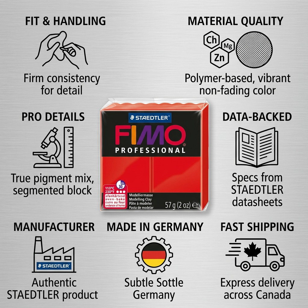 Staedtler Modelling Clay Fimo Professional True Red 57g (2 oz)