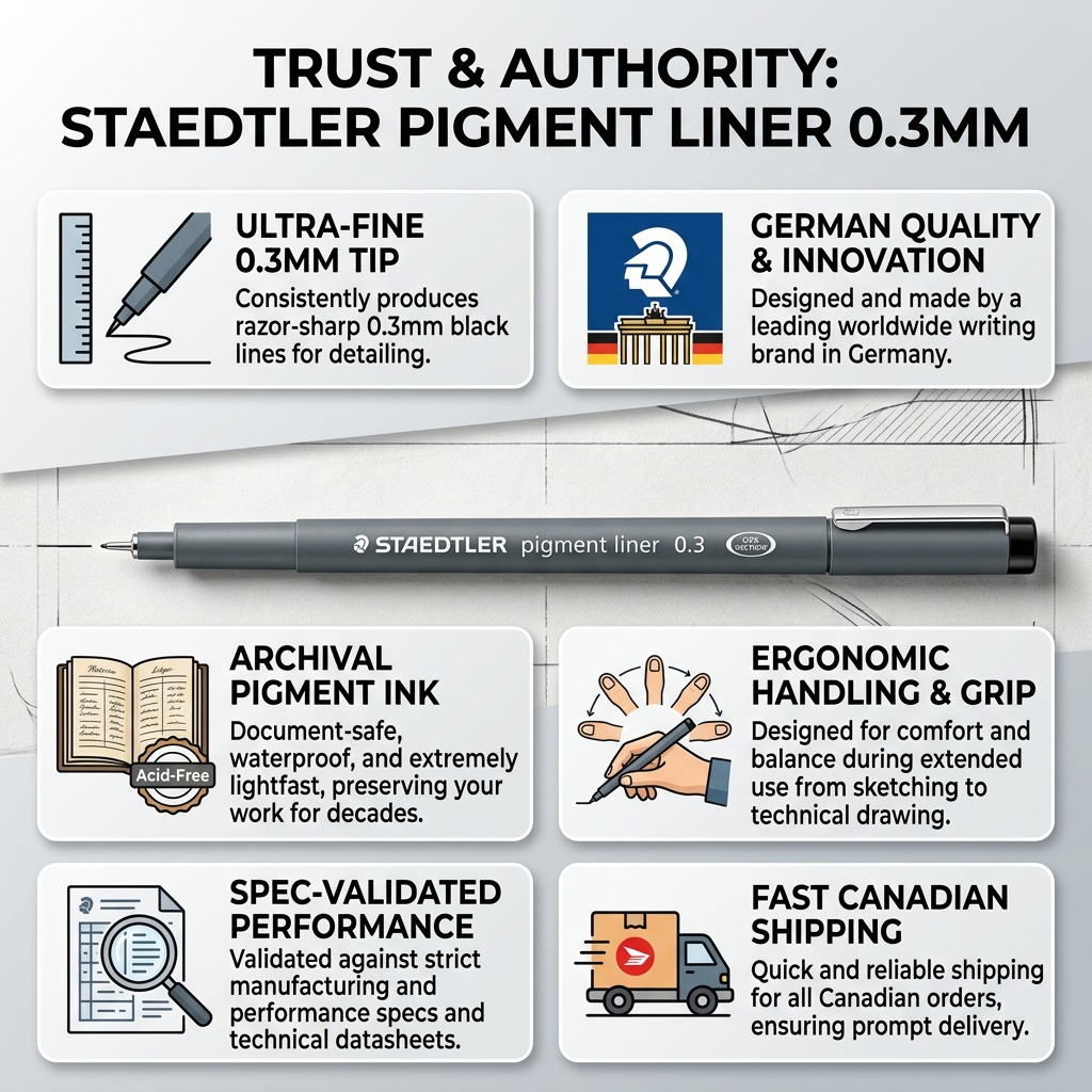 Staedtler Fineliner Pigment Liner 0.3mm Black