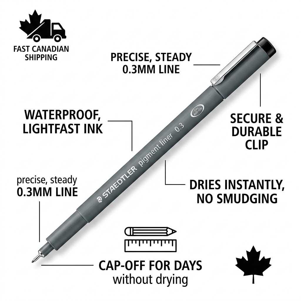 Staedtler Fineliner Pigment Liner 0.3mm Black