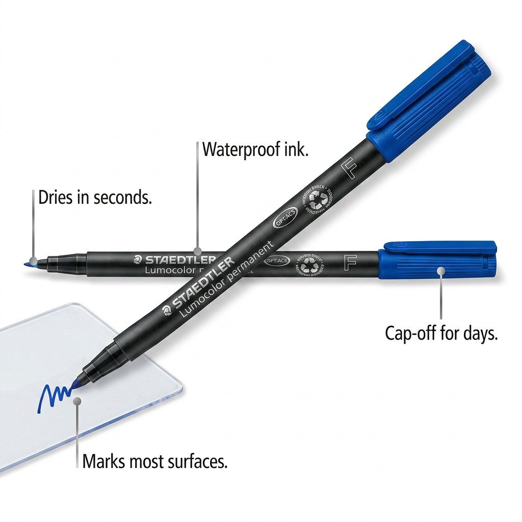 Staedtler Marker Lumocolor Fin Permanent Blue