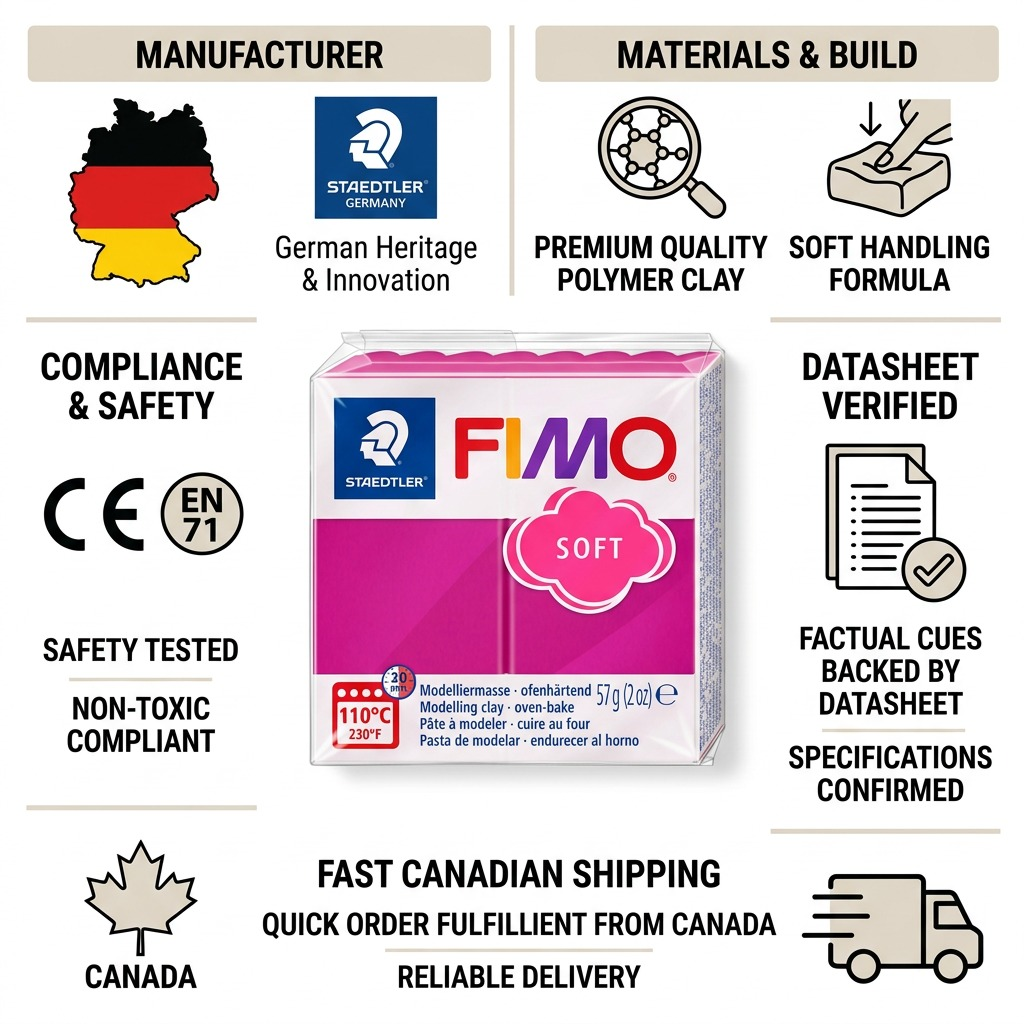 Staedtler Modelling Clay Fimo Soft Raspberry 57g (2 oz)