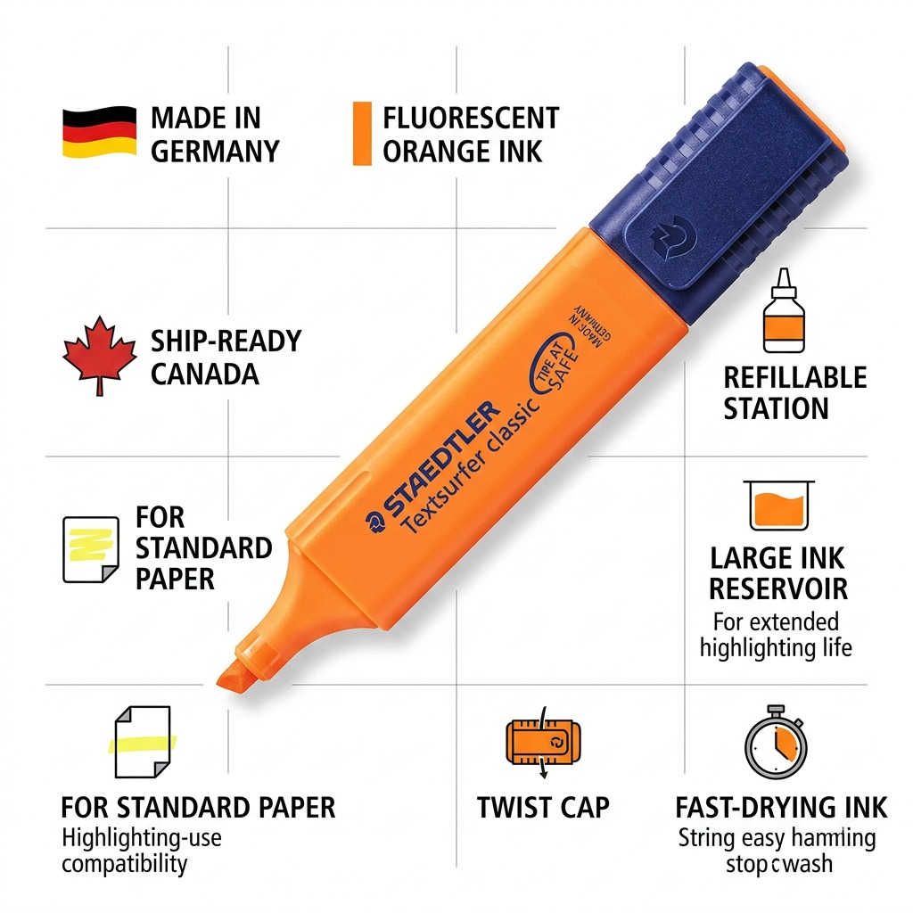 Staedtler Highlighter Textsurfer Fluorescent Orang