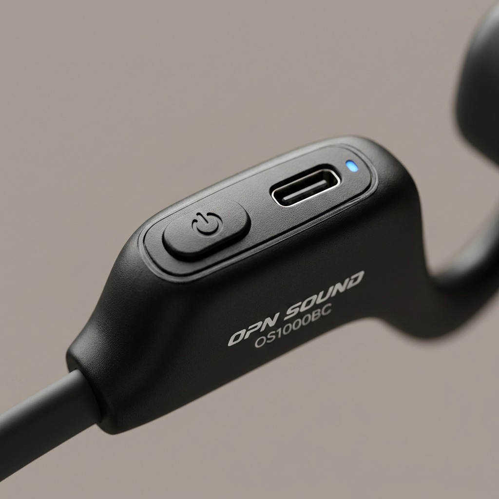 OPN Sound Osso Open-Ear Bone Conduction Wireless Headphones ? IPX5 Water Resistant, 9-Hour Battery (OS1000BC)