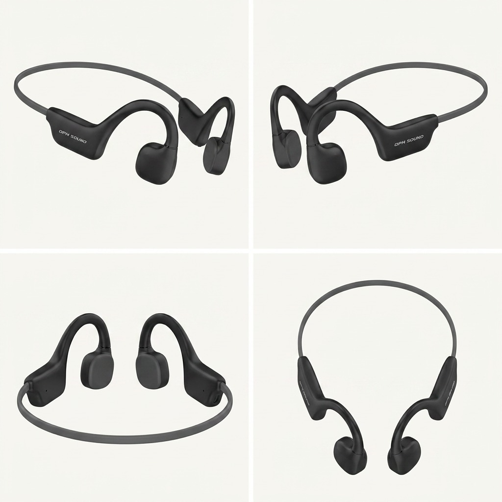 OPN Sound Osso Open-Ear Bone Conduction Wireless Headphones ? IPX5 Water Resistant, 9-Hour Battery (OS1000BC)