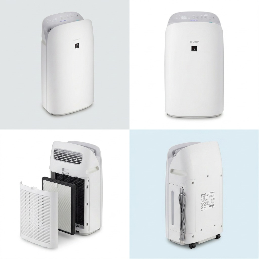 Sharp KCP70CW Plasmacluster Ion Smart HEPA Air Purifier and Humidifier - 1,913 sq. ft. Coverage