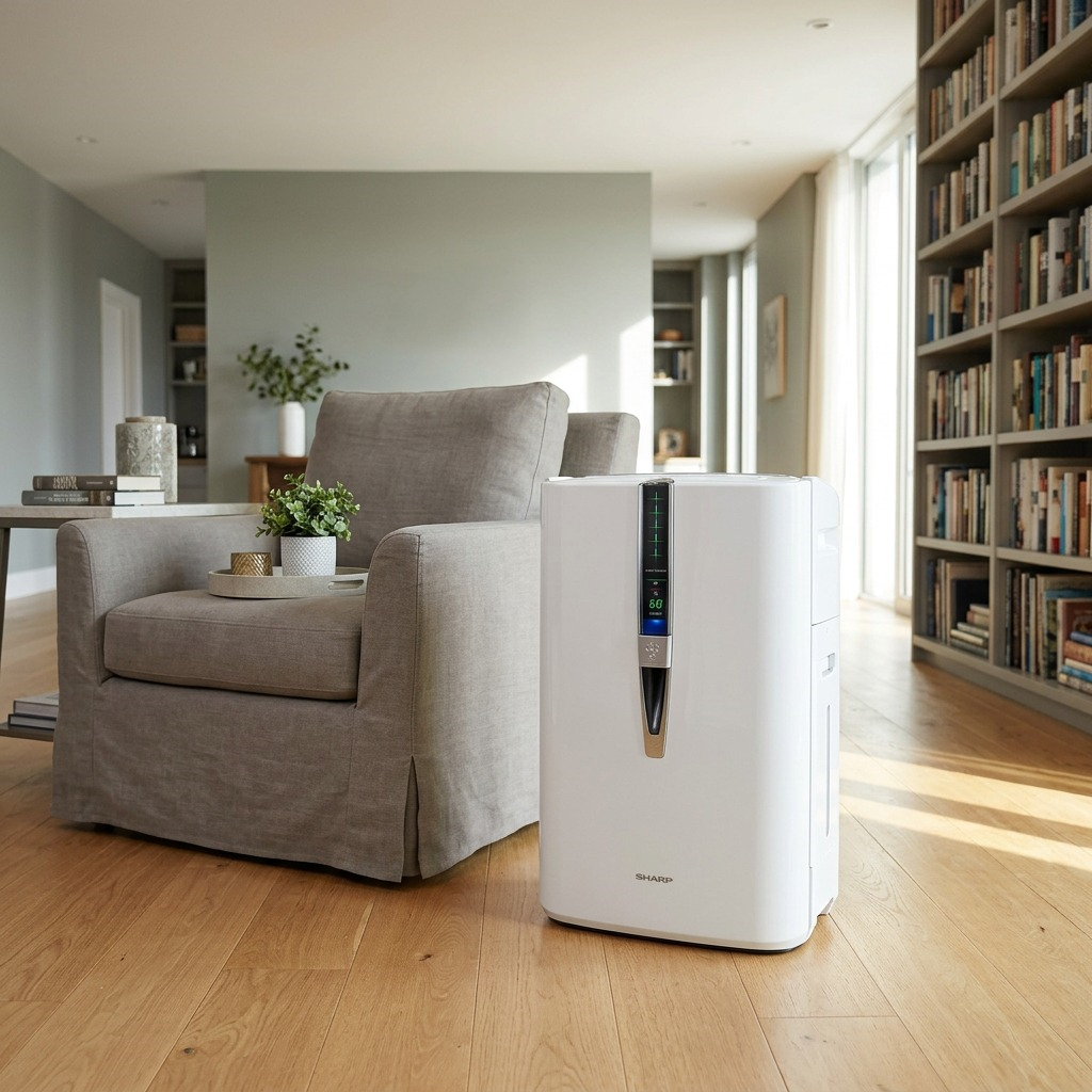 Sharp KC860U Plasmacluster Air Purifier and Humidifier - High - Efficiency True HEPA for Large Rooms