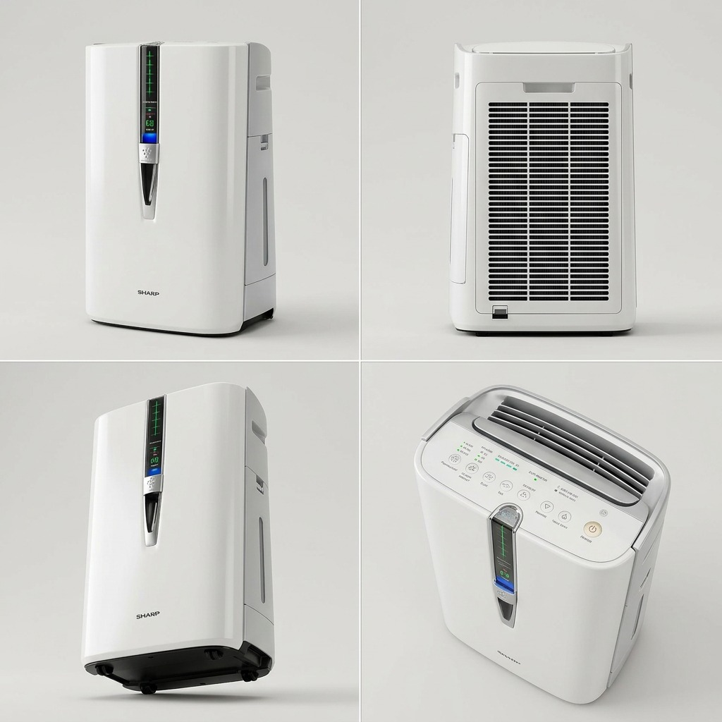 Sharp KC860U Plasmacluster Air Purifier and Humidifier - High - Efficiency True HEPA for Large Rooms