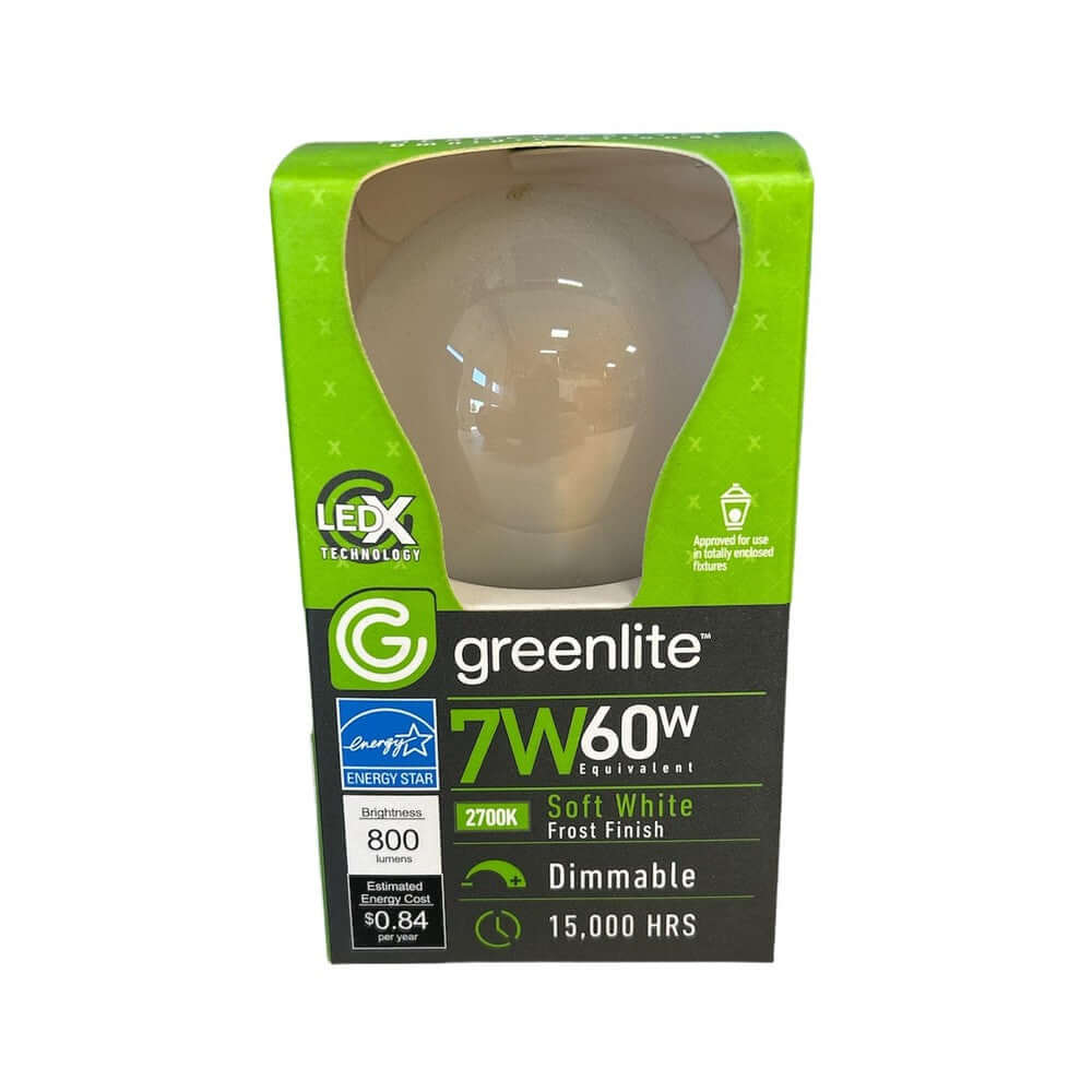 Ampoule DEL A19 7W graduelle 2700K givrée à filament