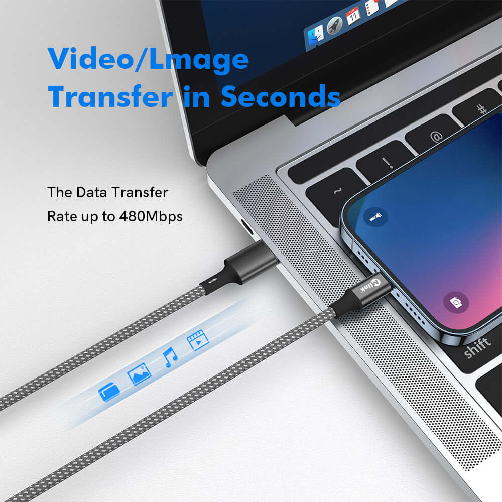 Câble de Charge Rapide Lightning vers USB Mlink 20W – Pour iPhone et iPad